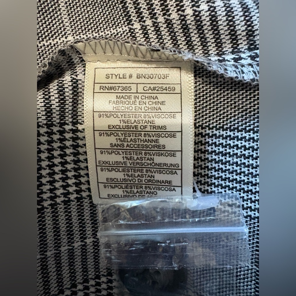 BB Dakota by Steve Madden NWT Glen Plaid Trench Coat Medium - Picture 5 of 5